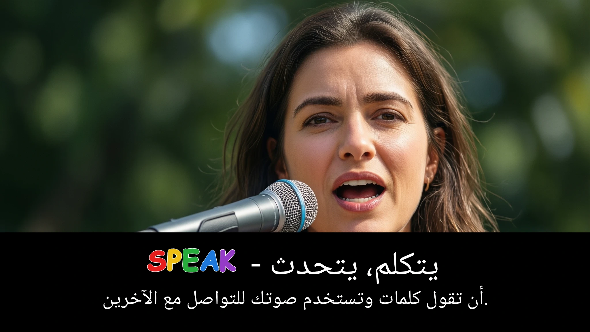 Arabic Illustration for speak